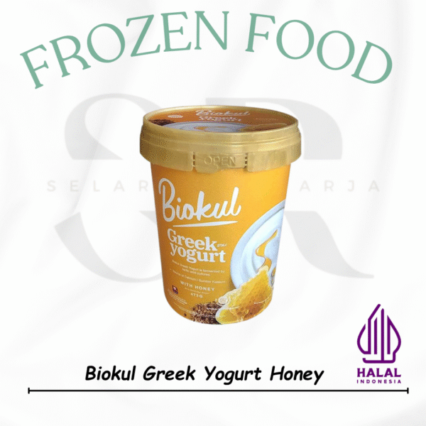 Biokul Yogurt Greek Honey - Yogurt Madu 473gr